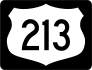 Highway 213 Sign With Black Border Sticker