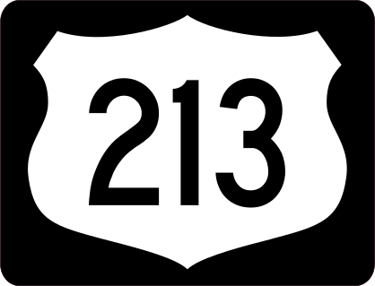 Highway 213 Sign With Black Border Sticker