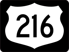Highway 216 Sign With Black Border Sticker