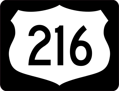 Highway 216 Sign With Black Border Sticker