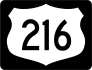 Highway 216 Sign With Black Border Sticker
