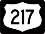 Highway 217 Sign With Black Border Sticker