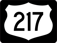 Highway 217 Sign With Black Border Sticker