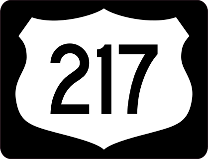 Highway 217 Sign With Black Border Sticker