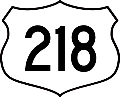 Highway 218 Sign Sticker
