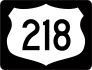 Highway 218 Sign With Black Border Sticker