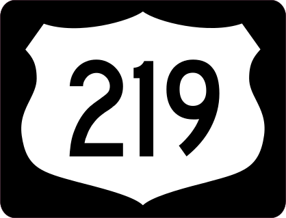 Highway 219 Sign With Black Border Sticker