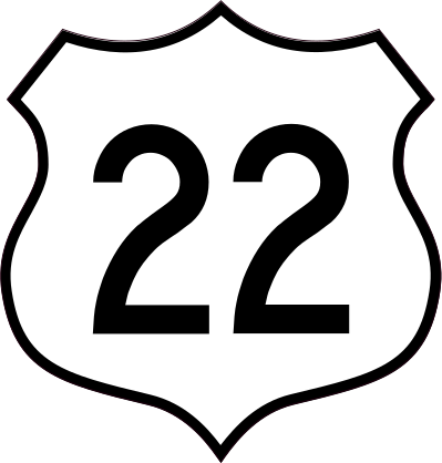Highway 22 Sign Sticker