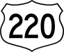 Highway 220 Sign Sticker