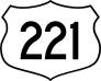 Highway 221 Sign Sticker