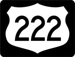 Highway 222 Sign With Black Border Sticker