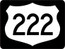 Highway 222 Sign With Black Border Sticker