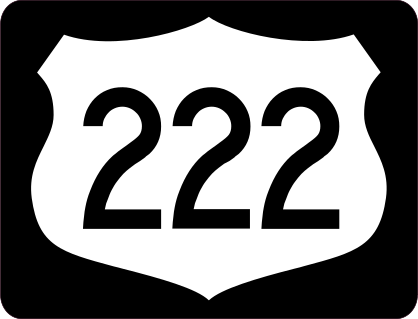 Highway 222 Sign With Black Border Sticker