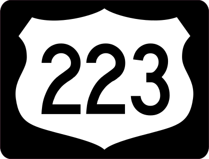Highway 223 Sign With Black Border Sticker
