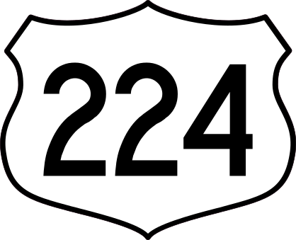 Highway 224 Sign Sticker