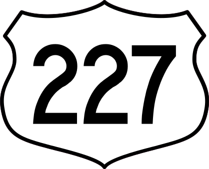 Highway 227 Sign Sticker