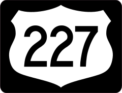 Highway 227 Sign With Black Border Sticker
