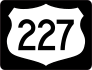 Highway 227 Sign With Black Border Sticker