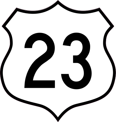 Highway 23 Sign Sticker