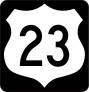 Highway 23 Sign With Black Border Sticker