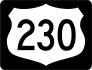 Highway 230 Sign With Black Border Sticker