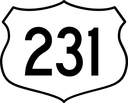 Highway 231 Sign Sticker
