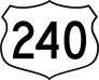 Highway 240 Sign Sticker