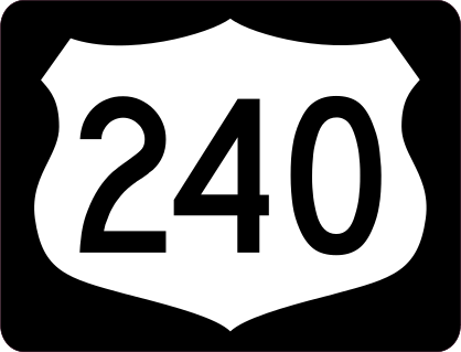 Highway 240 Sign With Black Border Sticker