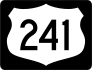 Highway 241 Sign With Black Border Sticker