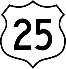 Highway 25 Sign Sticker