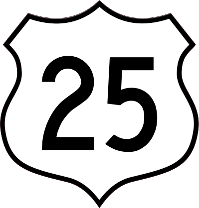 Highway 25 Sign Sticker