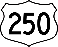 Highway 250 Sign Sticker