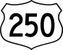 Highway 250 Sign Sticker