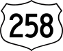 Highway 258 Sign Sticker