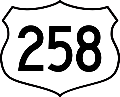 Highway 258 Sign Sticker