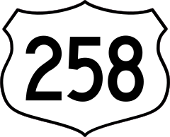 Highway 258 Sign Sticker