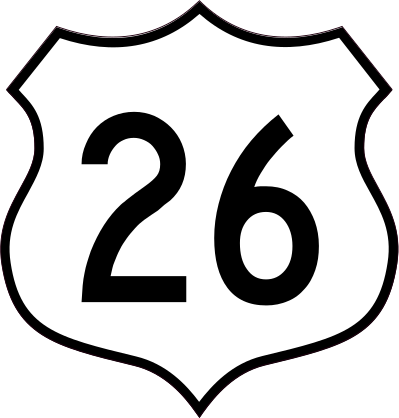 Highway 26 Sign Sticker