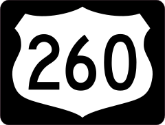Highway 260 Sign With Black Border Sticker