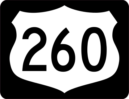 Highway 260 Sign With Black Border Sticker