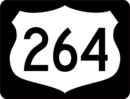 Highway 264 Sign With Black Border Sticker