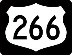 Highway 266 Sign With Black Border Sticker