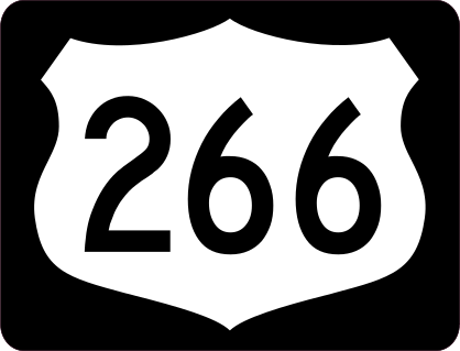 Highway 266 Sign With Black Border Sticker