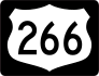 Highway 266 Sign With Black Border Sticker