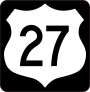 Highway 27 Sign With Black Border Sticker