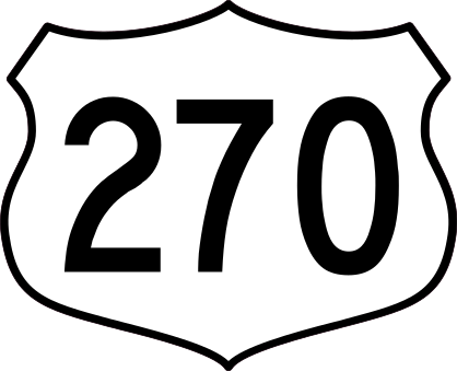 Highway 270 Sign Sticker