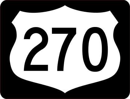 Highway 270 Sign With Black Border Sticker