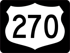 Highway 270 Sign With Black Border Sticker