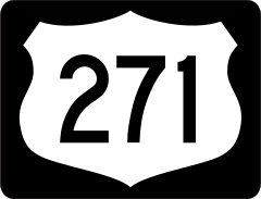 Highway 271 Sign With Black Border Sticker