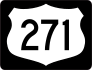 Highway 271 Sign With Black Border Sticker