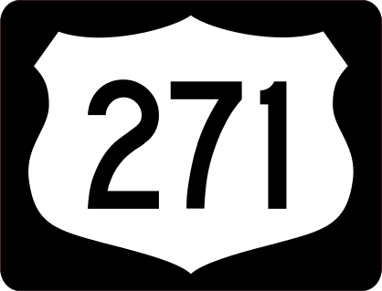 Highway 271 Sign With Black Border Sticker